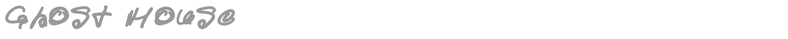 Ghost House font preview